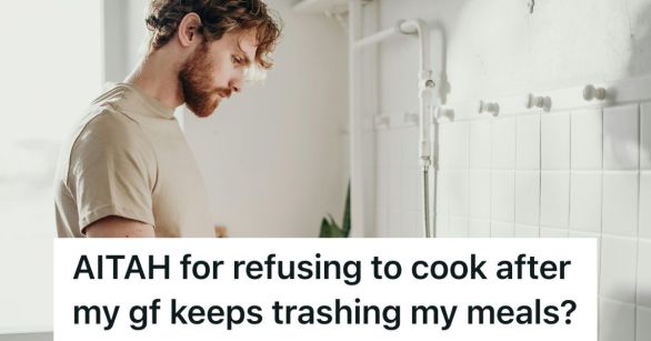 Man cooking at stove