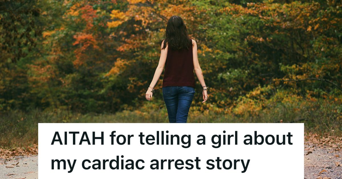 Woman walking down road