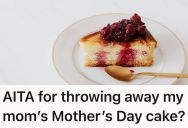 Her Mom Hasn’t Touched The Cheesecake She Gave Her, So She Wants To Throw It Out