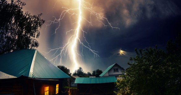 Lightening near homes
