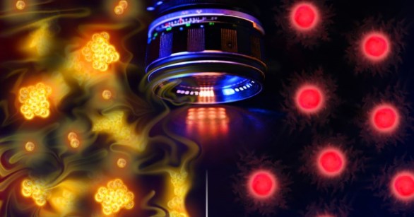 A special camera photographing atom behavior