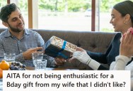 Man Struggles To Hide Disappointment Over Birthday Gift, So His Wife Takes It Back And Leaves Him Feeling Like The Bad Guy