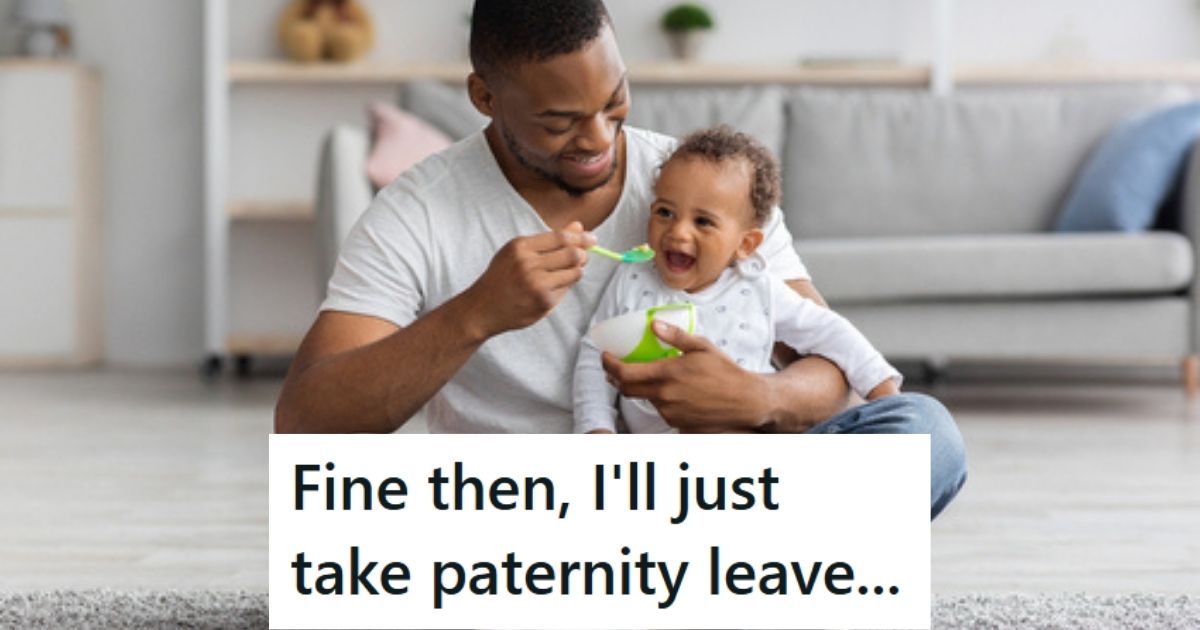 Father feeding his baby