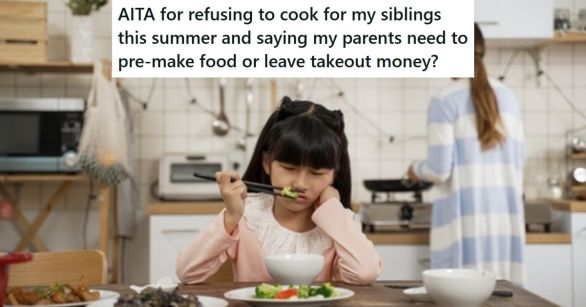 Young girl not wanting food