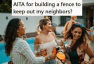 Her Neighbors Overused Her Offer To Occasionally Use The Pool, So She Put Up A Fence To Keep Them Out