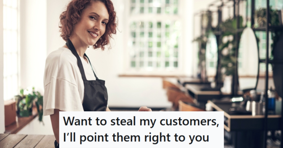 Hair stylist at salon smiling