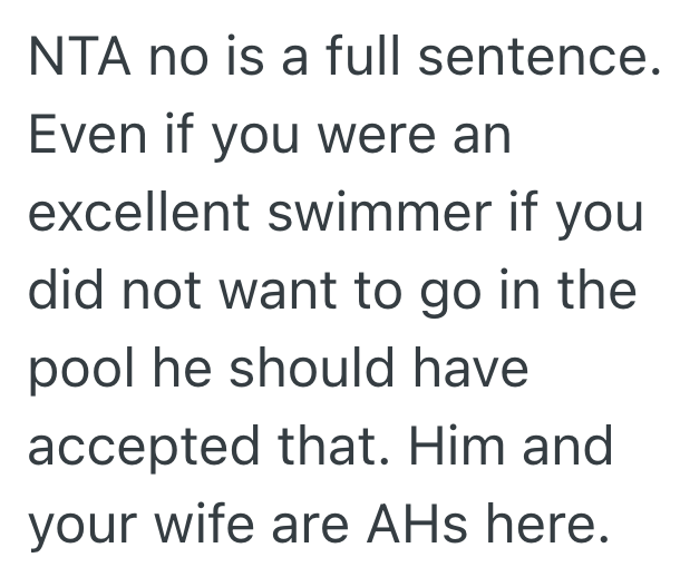 Screenshot 2025 05 02 at 2.10.20 PM He Refused To Swim At A Pool Party, And The Party Host Tried To Push Him In Water. But When His Wife Wouldnt Back Him Up He Yelled At Her.