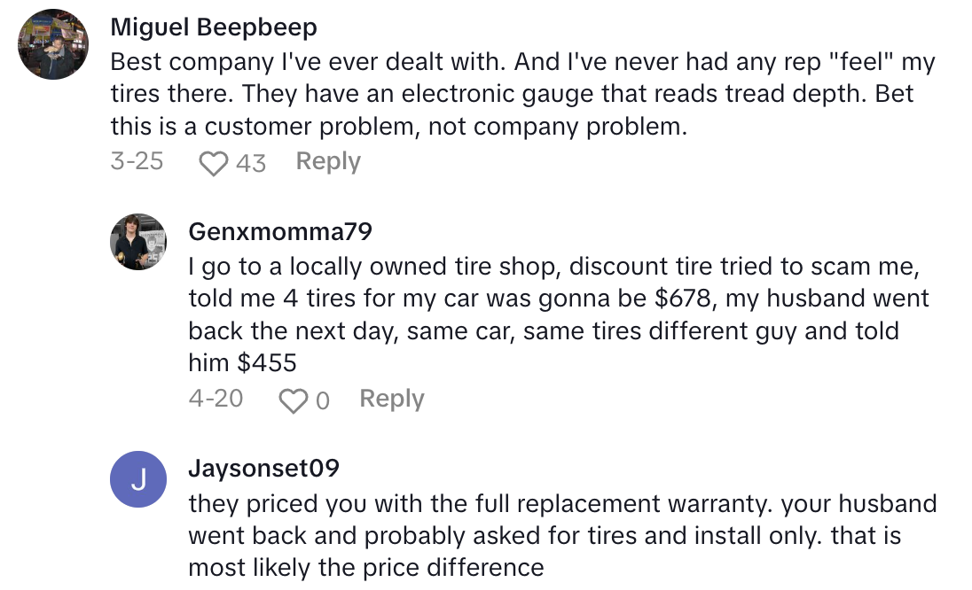 Screenshot 2025 05 03 at 7.16.47 AM Discount Tire Store Customer Talked About His Bad Experience Trying To Get His Tires Balanced