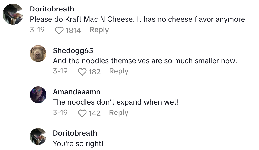 Screenshot 2025 05 03 at 7.27.14 AM A Food Expert Talked About Why Knorr Pasta Doesnt Taste Like It Used To.   It’s because they replaced the actual cheese with skim milk.