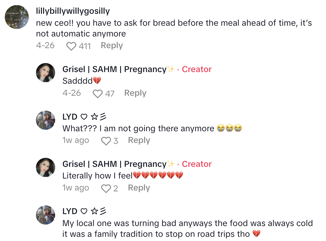 Screenshot 2025 05 04 at 4.18.44 PM Cracker Barrel Customer Found Out That They No Longer Offers Complimentary Biscuits