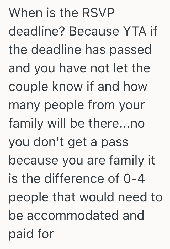 Screenshot 2025 05 05 at 2.46.21 PM Sibling Has Yet To RSVP To His Brothers Wedding Because He Doesnt Know If Hell Bring His Kids, But His Mom Really Wants Everybody To Be There