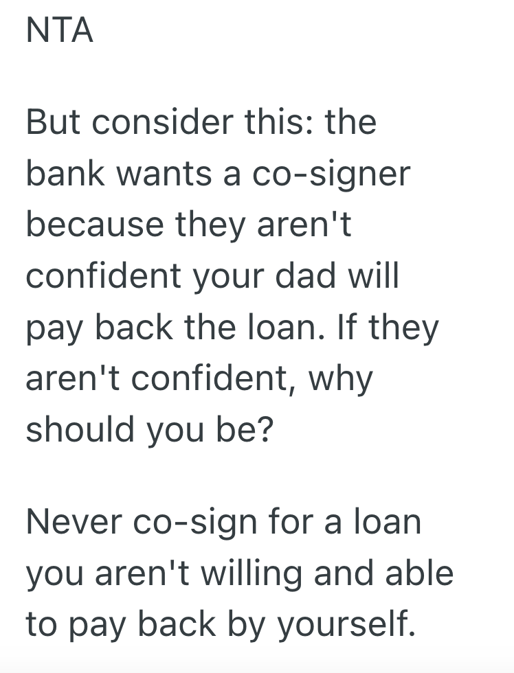Screenshot 2025 05 05 at 5.59.14%E2%80%AFPM Dad Asks Adult Child To Co Sign A Bank Loan, But Hell Only Agree If Hes Named The Sole Beneficiary On The Dads Insurance Policy