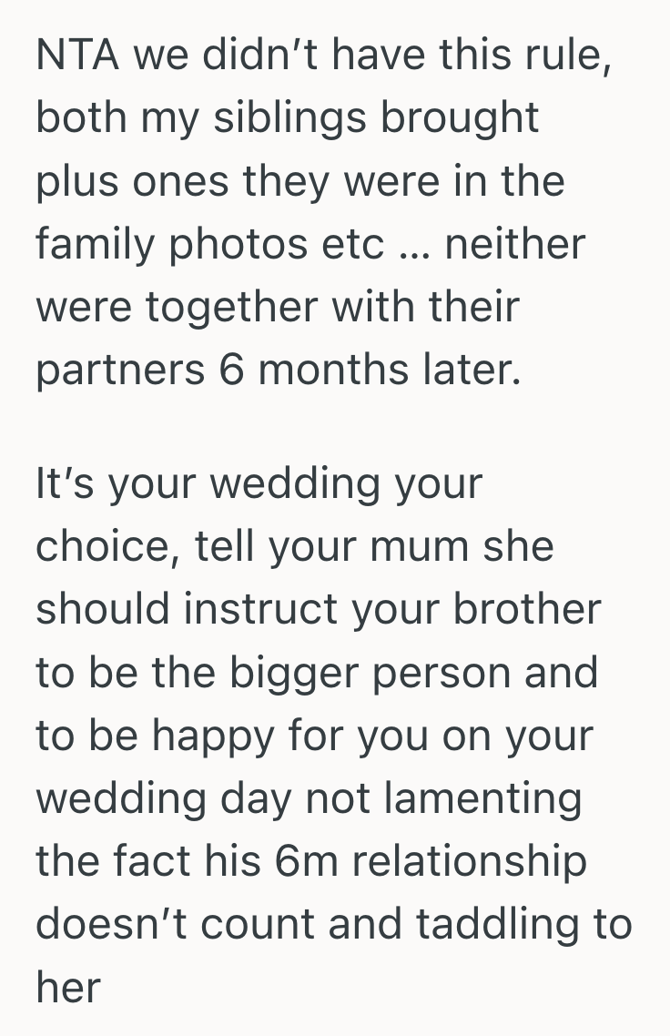 Screenshot 2025 05 06 at 11.11.16 AM Couple Chose To Exclude Plus Ones From Their Small Wedding Guest List, But The Grooms Brother Accused Them Of Being Disrespectful