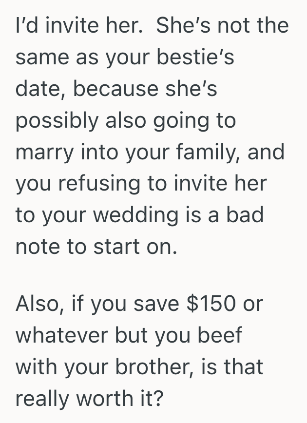 Screenshot 2025 05 06 at 11.14.47 AM Couple Chose To Exclude Plus Ones From Their Small Wedding Guest List, But The Grooms Brother Accused Them Of Being Disrespectful