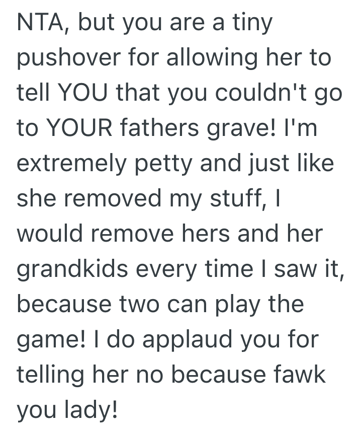 Screenshot 2025 05 06 at 4.59.49 PM Daugther Tried To Spend Time At Her Fathers Grave, But Her Widowed Stepmom Kept Pushing Her Away Until She Decided To Stop Caring For Her Grave