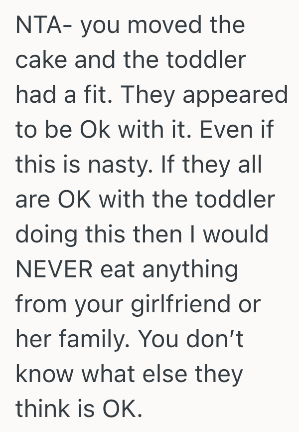 Screenshot 2025 05 06 at 6.05.15 PM He Saw A Toddler Touching Someone Elses Birthday Cake, So He Moved The Cake Out Of Reach. Now Everyone Is Treating Him Like The Bad Guy.