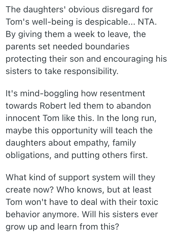 Screenshot 2025 05 08 at 11.13.52 She Let Her Adult Daughters Move Back In When They Needed To, But After They Mistreated Her Son, She Asked Them To Move Out