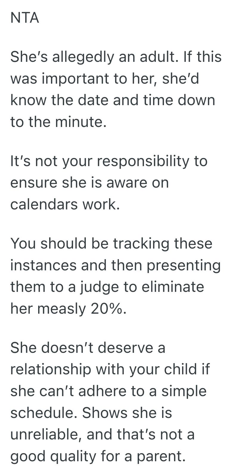 Screenshot 2025 05 09 at 12.39.22 PM His Ex Never Shows Up To Pick Up Their Child On Her Custody Days, So He Was Forced To Keep Reminding Her About The Schedule