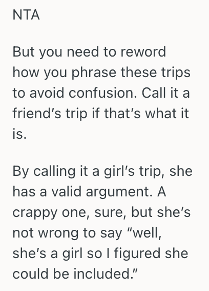 Screenshot 2025 05 09 at 7.47.56 PM Her Sister Decided To Invite Her Girlfriend To A Planned Girls Trip, But She Has A Problem With This Because Its Not A Couples Trip