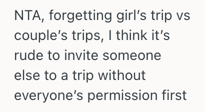 Screenshot 2025 05 09 at 7.48.50 PM Her Sister Decided To Invite Her Girlfriend To A Planned Girls Trip, But She Has A Problem With This Because Its Not A Couples Trip