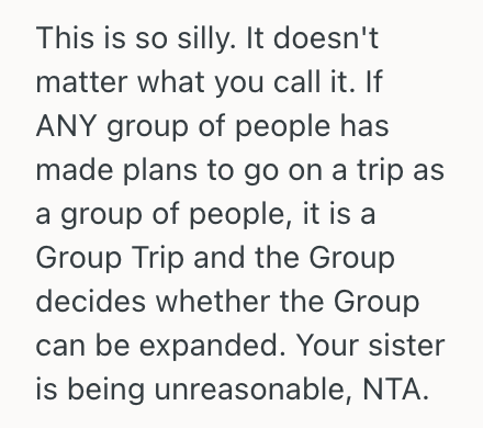 Screenshot 2025 05 09 at 7.49.51 PM Her Sister Decided To Invite Her Girlfriend To A Planned Girls Trip, But She Has A Problem With This Because Its Not A Couples Trip