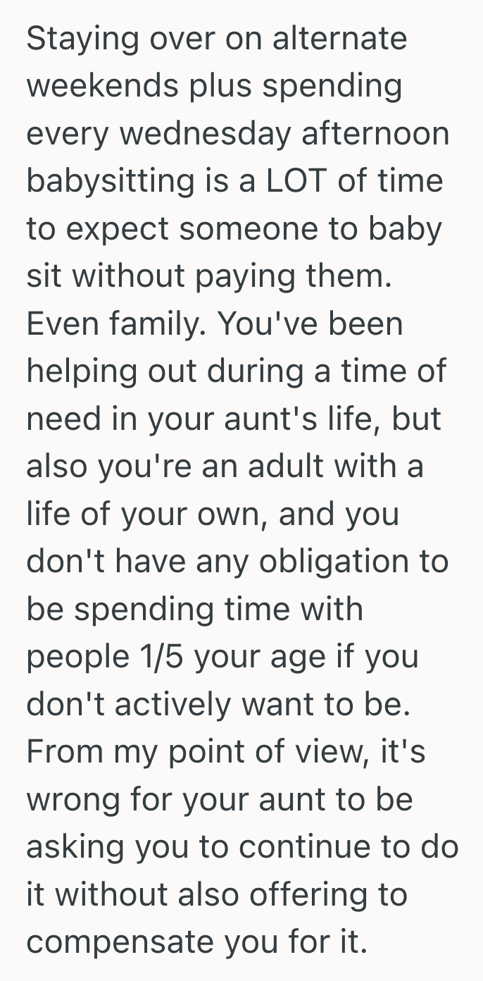Screenshot 2025 05 11 at 10.46.46%E2%80%AFPM She Babysat Without Complaints For Months, But Her Aunt Was Shocked When She Finally Asked To Be Paid