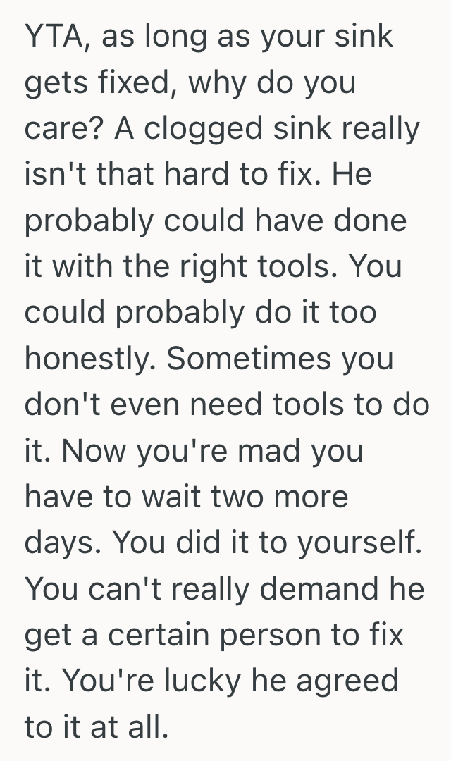 Screenshot 2025 05 11 at 11.24.59 PM Stubborn Tenant Refused Help From Someone Still Learning, So Their Sink Stayed Clogged Even Longer Than Expected