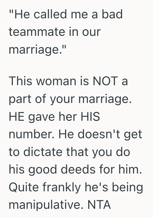Screenshot 2025 05 11 at 12.25.44 PM Her Husband Offered Help To A Stranger Without Asking, And She Was Branded A Bad Teammate For Saying No