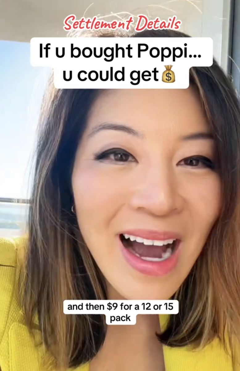 Woman talking excitedly for the camera