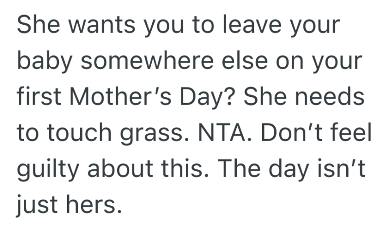 Screenshot 2025 05 15 at 10.45.24 AM e1747320470192 Sister Wants To Announce Her Pregnancy On Mother’s Day, So She Tells Her Sister To Leave Her Newborn At Home