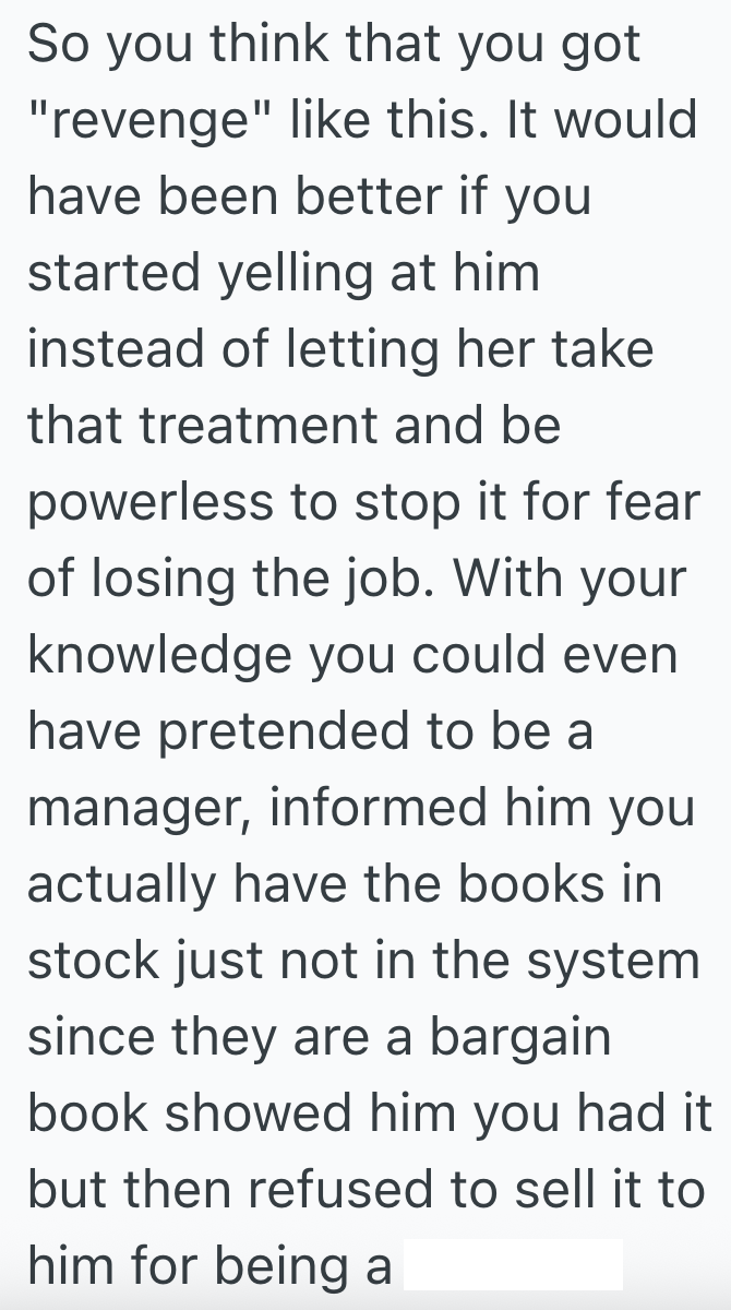Screenshot 2025 05 15 at 2.38.05 PM Rude Customer Demands A Certain Book At A Book Store, So When Another Customer Finds The Book He Needs, She Decides Not To Tell Him