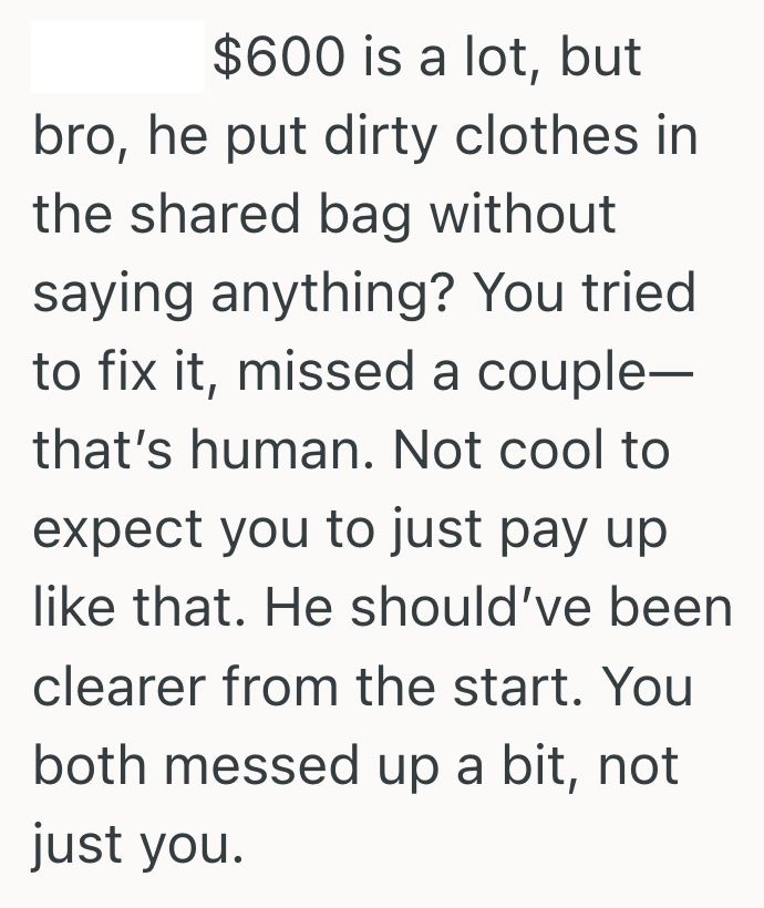 Screenshot 2025 05 19 at 4.52.02 PM Boyfriends Lack of Preparation Led To A Costly Mix Up With The Laundry, So He Turned His Oversight Into His Girlfriends Responsibility