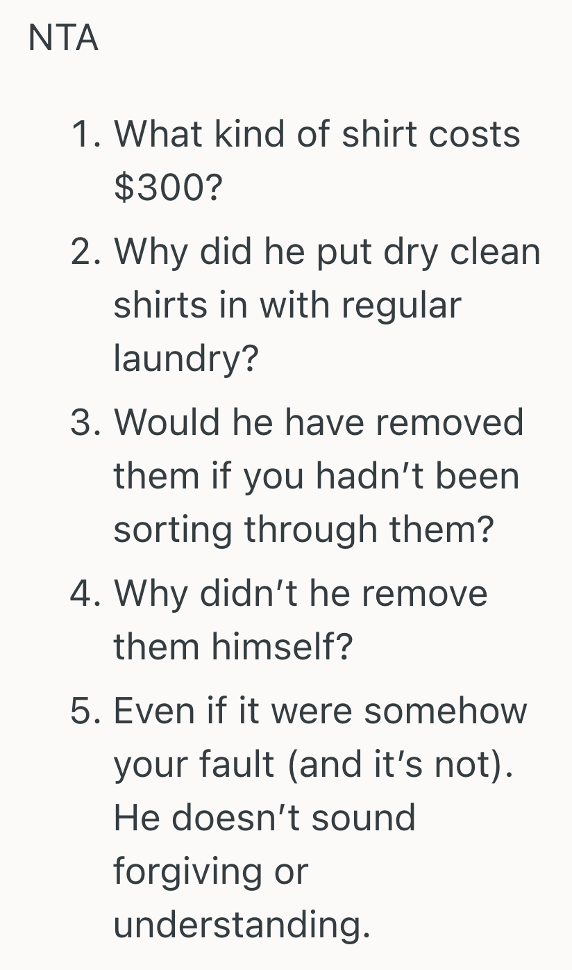 Screenshot 2025 05 19 at 4.54.54 PM Boyfriends Lack of Preparation Led To A Costly Mix Up With The Laundry, So He Turned His Oversight Into His Girlfriends Responsibility