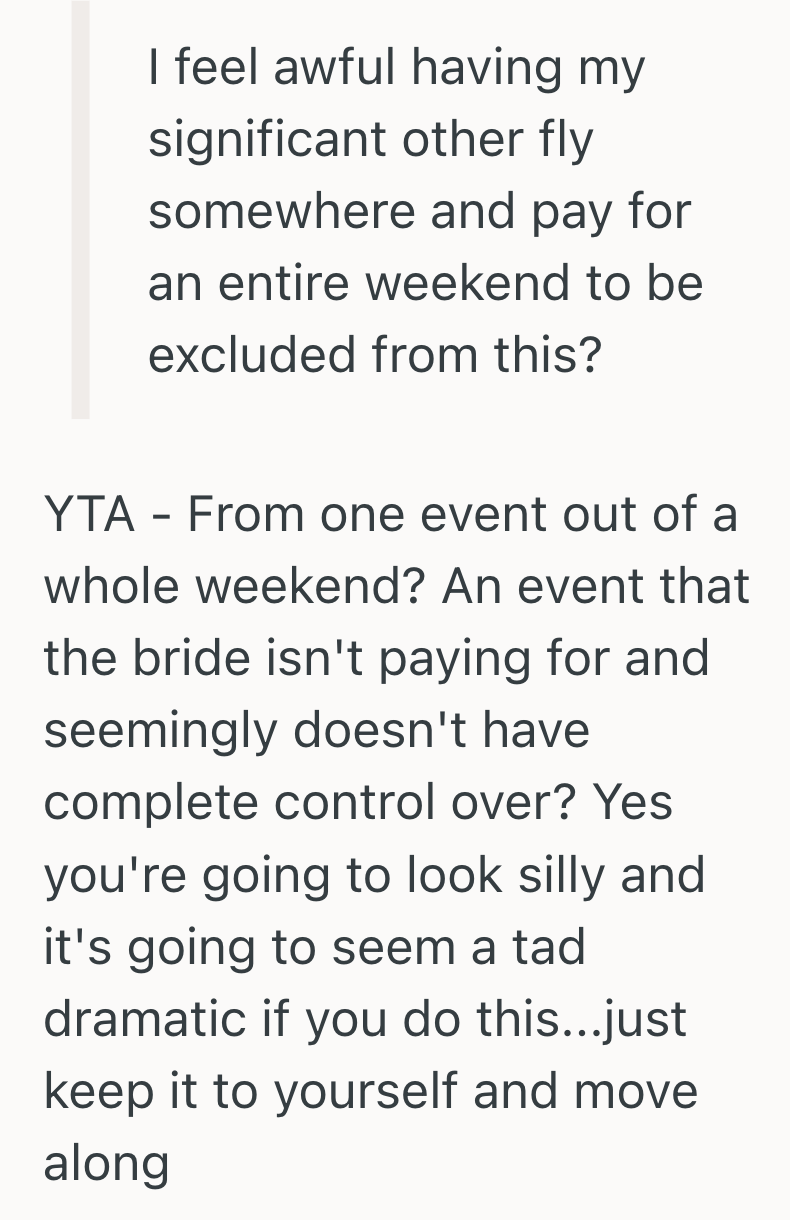 Screenshot 2025 05 20 at 12.15.36 PM Maid Of Honor’s Partner Was Left Out Of Wedding Events, So She Had To Decide Whether To Speak Up Or Keep The Peace For The Bride’s Sake