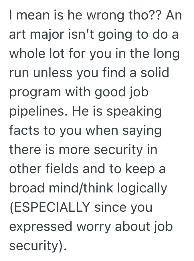 Screenshot 2025 05 21 at 6.21.43%E2%80%AFPM She Asked Her Boyfriend For His Opinion About Her Majoring In Art, But His Practical Advice Left Her Feeling Misunderstood