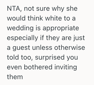 Screenshot 2025 05 22 at 10.56.17%E2%80%AFPM Bride Asked The Girlfriend Of Her Fiancés Brother Not To Wear White To Her Wedding Day, And Now Shes Accused Of Being Rude And Excluding Her