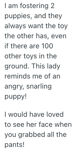 Screenshot 2025 05 23 at 10.10.08 AM A Rude Shopper Tried To Take The Items She Was Looking At, So She Bought Every Pair Of Pants In Her Size To Spite Her