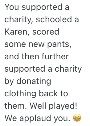 Screenshot 2025 05 23 at 10.10.20 AM A Rude Shopper Tried To Take The Items She Was Looking At, So She Bought Every Pair Of Pants In Her Size To Spite Her