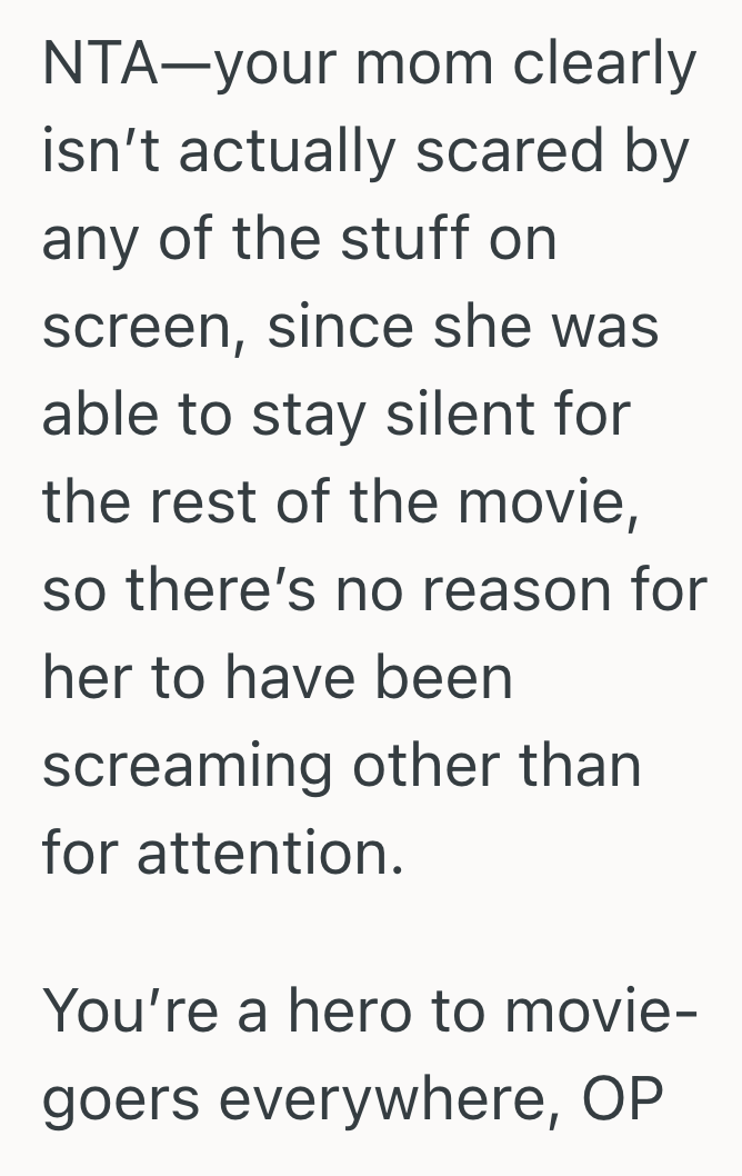 Screenshot 2025 05 26 at 11.17.34 PM Her Mother Couldn’t Stop Screaming And Disrupting The Theater During A Scary Movie, So One Teen Took Matters Into Their Own Hands — Literally