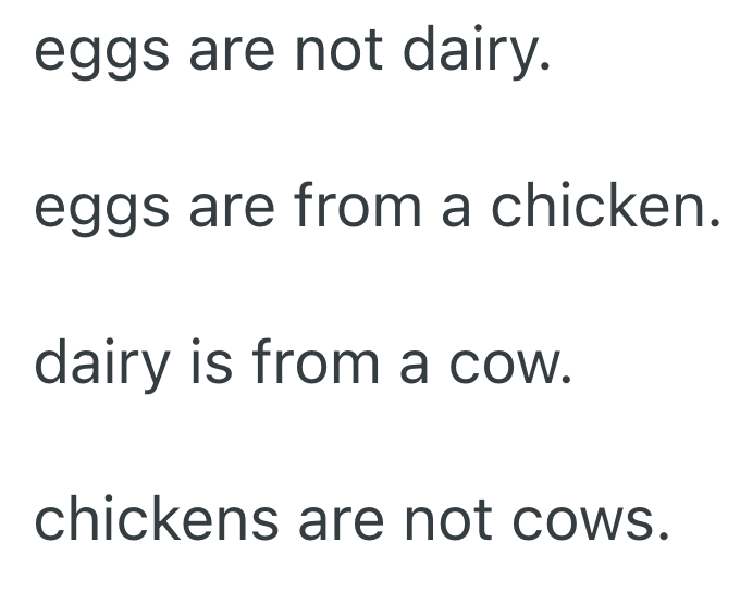 Screenshot 2025 05 28 at 3.23.18 PM She Asked For A Dairy Free Dessert So He Brought Cake Without Milk, But Her Daughter Cried When She Heard It Had Eggs