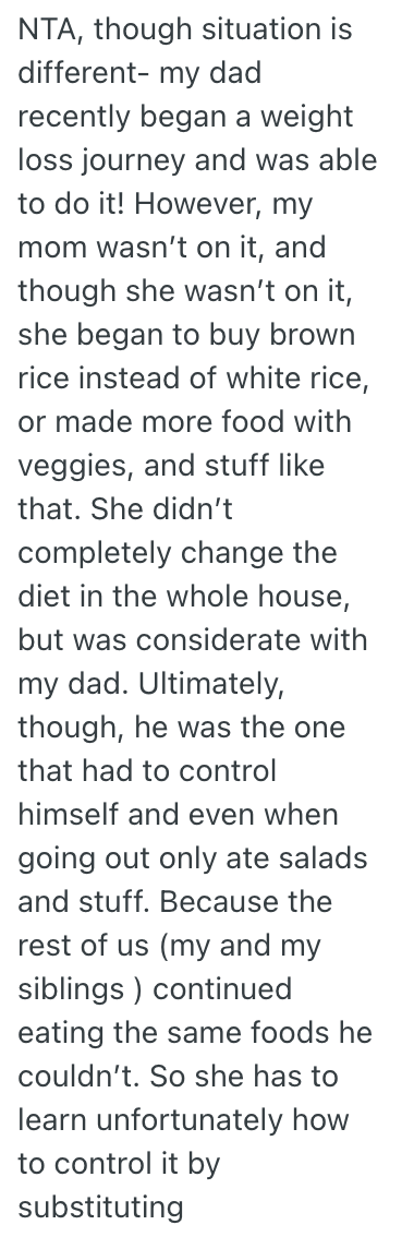 Screenshot 2025 05 28 at 6.40.58 PM He Told His Wife Hed Make Some Sacrifices While She Tries To Lose Weight, But She Doesnt Think Its Enough