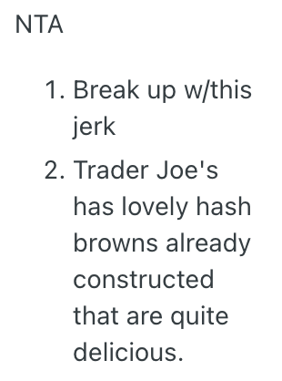 Screenshot 2025 05 28 at 6.57.04 PM Her Boyfriend Kept Criticizing Her Cooking, So She Told Him She Wont Make Him Food Anymore