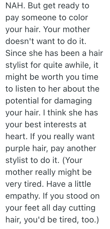 Screenshot 2025 05 28 at 7.11.09 PM She Wants To Dye Her Hair Purple, But When Her Hairstylist Mom Keeps Putting Her Off, She Doesnt Want Her Mom To Do Her Hair Anymore
