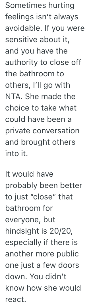 Screenshot 2025 05 28 at 7.25.14 PM Their Coworker Keeps Using Their Private Bathroom, So They Told Her to Find Somewhere Else To Do Her Business