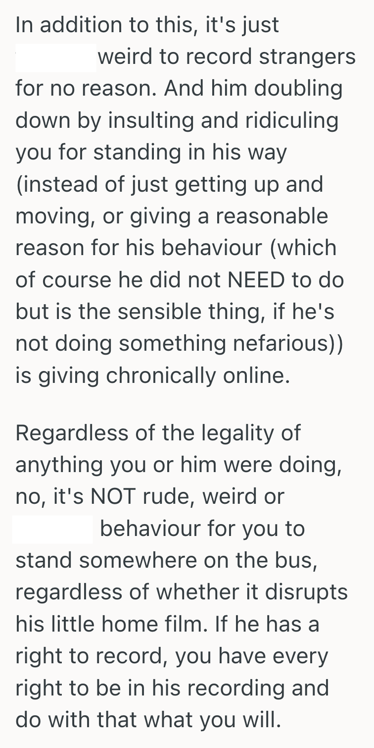Screenshot 2025 05 29 at 12.03.58 PM A Teen Secretly Recorded Strangers On The Bus, So One Commuter Stood In His Way To Protect Everyones Privacy