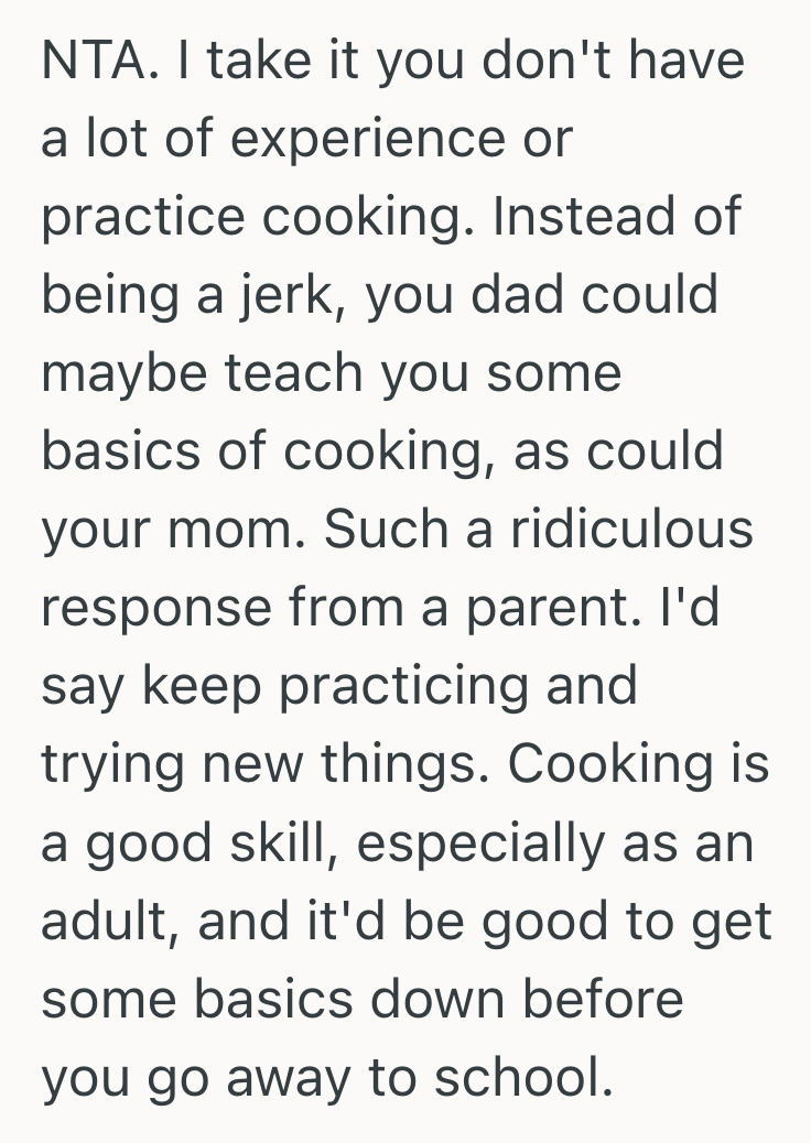 Screenshot 2025 05 30 at 5.22.20 PM Teen Burned A Simple Box Meal While Following The Instructions, But Instead Of Being Understanding, Her Dad Demanded She Recoup The Cost Of The Meal