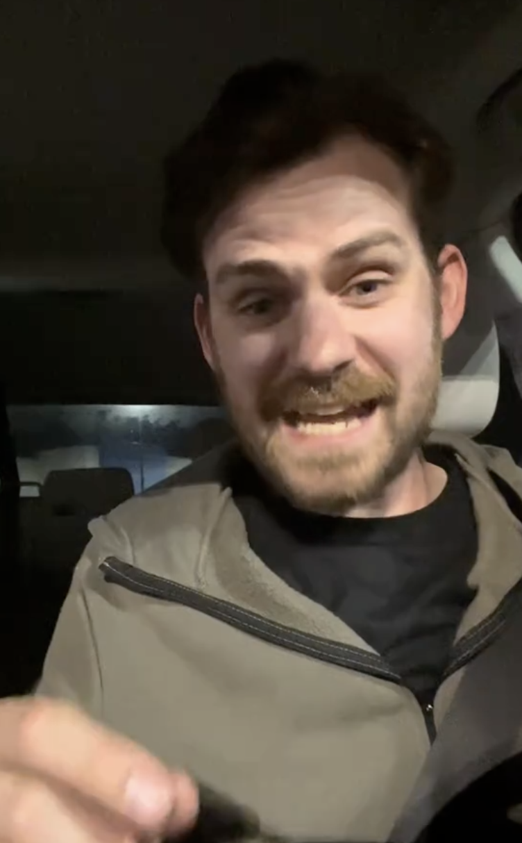 man talking about scammers