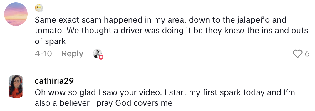 Screenshot 2025 05 31 at 7.17.18 PM A Spark Driver Talked About How He Got Scammed On The Job.   It was all dark, there was nobody there.