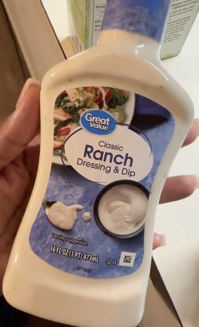 a bottle of ranch dressing
