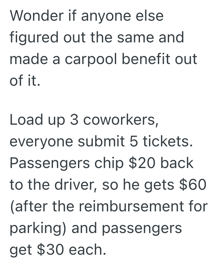 Screenshot 2025 05 31 at 8.53.32%E2%80%AFAM Company Reimbursed Employees For Parking In The Garage, But One Employee Wanted Money For Taking The Train Since She Wasnt Using The Garage
